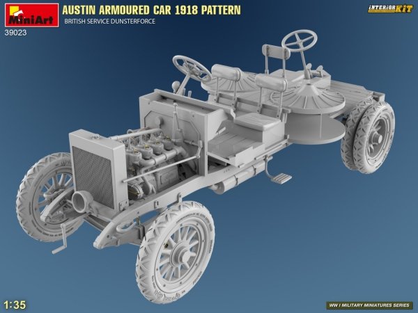 Miniart 39023 AUSTIN ARMOURED CAR 1918 PATTERN. BRITISH SERVICE DUNSTERFORCE. INTERIOR KIT 1/35