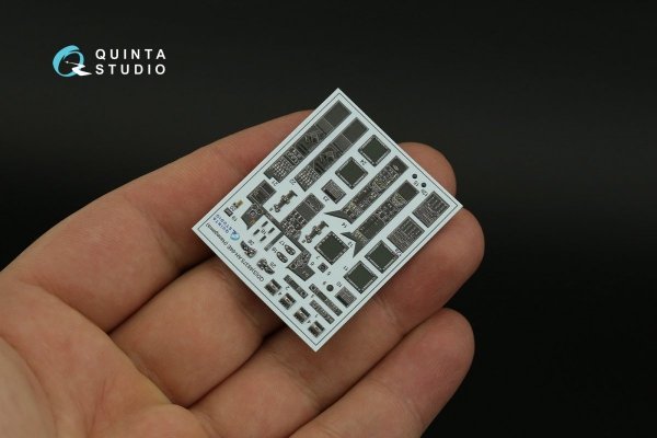 Quinta Studio QD48375 AH-64E 3D-Printed &amp; coloured Interior on decal paper (Hasegawa) 1/48