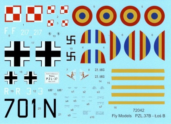 Fly 72042 PZL.37 B Łoś Polish Medium Bomber (1:72)