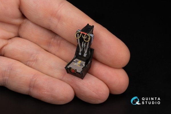Quinta Studio QD+48490 F-4S Phantom II 3D-Printed &amp; coloured Interior on decal paper (Academy) (with 3D-printed resin parts) 1/48