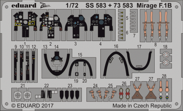 Eduard SS583 Mirage F.1B SPECIAL HOBBY 1/72
