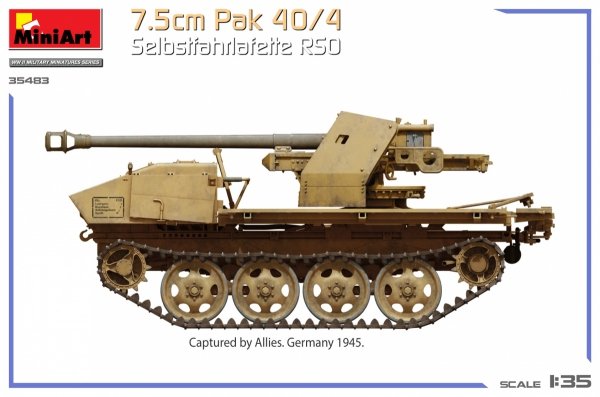 MiniArt 35483 7.5cm Pak 40/4. Selbstfahrlafette RSO 1/35