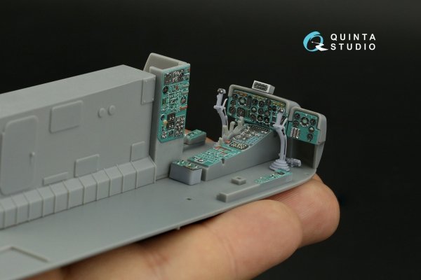 Quinta Studio QD+48358 Ka-27PL Trainer version 3D-Printed coloured Interior on decal paper (Hobby Boss) (with 3D-printed resin parts) 1/48