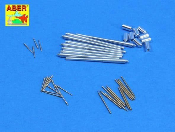 Aber 350L-67 Set of barrels for Italian Battleship: RN Roma 381mm x 9, 152mm x 12, 90mm x 12 (1:350)