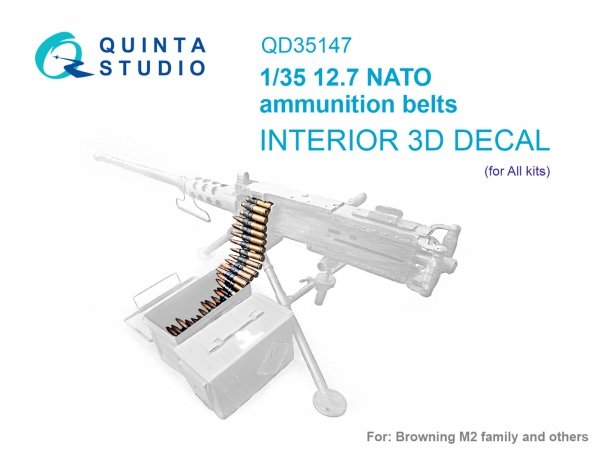 Quinta Studio QD35147 NATO 12.7 ammunition belts (All kits) 1/35