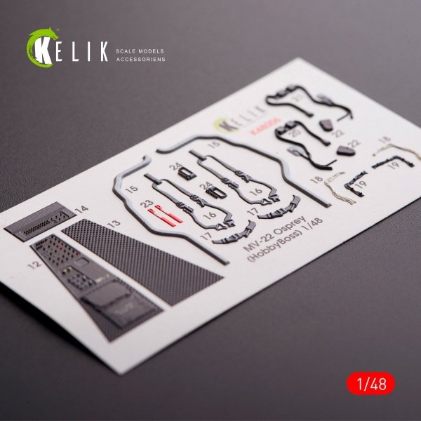 KELIK K48006 MV-22 OSPREY INTERIOR 3D DECALS FOR HOBBY BOS KIT 1/48