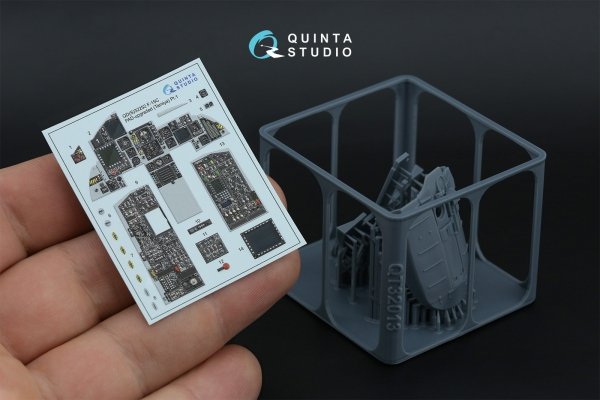 Quinta Studio QDS+32252 F-15C PAD-upgraded 3D-Printed &amp; coloured Interior on decal paper (Tamiya) (Small version) (with 3D-printed resin parts) 1/32