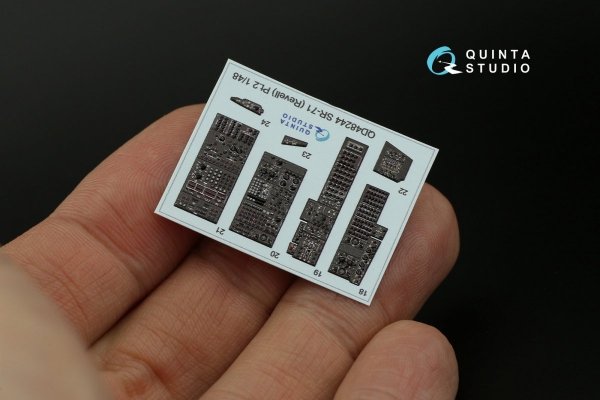 Quinta Studio QD48244 SR-71A 3D-Printed &amp; coloured Interior on decal paper (Revell) 1/48