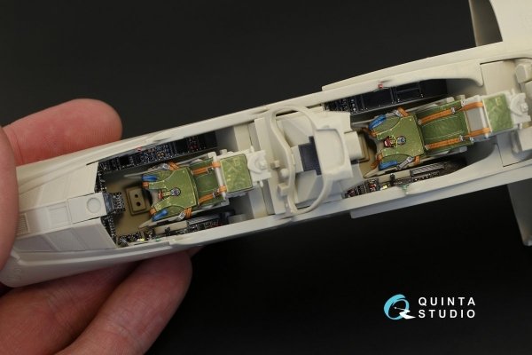 Quinta Studio QD32014 Mirage 2000B-5 (2000-5BGM Mk2) 3D-Printed &amp; coloured Interior on decal paper (for Kitty Hawk kit) 1/32