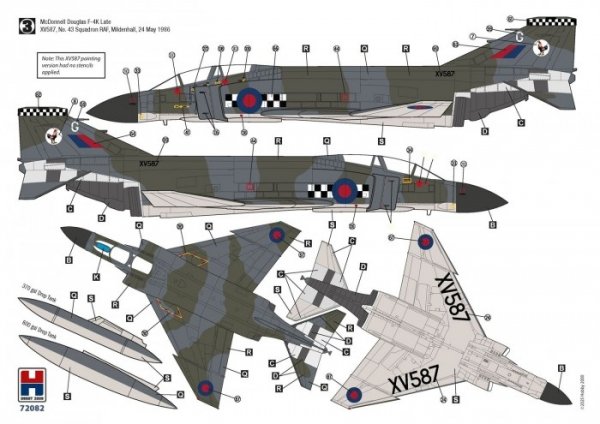Hobby 2000 72082 F-4K Phantom FG.1 Late Vol.2 ( Fujimi + Cartograf + Maski ) 1/72