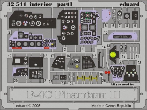 Eduard 32544 F-4C interior 1/32 Tamiya