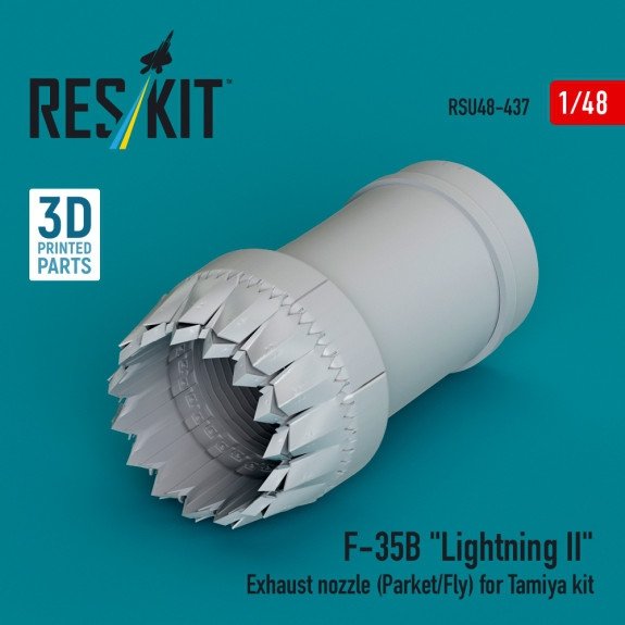 RESKIT RSU48-0437 ​F-35B &quot;Lightning II&quot; exhaust nozzle (Parked/Fly) for Tamiya kit (3D printed)  1/48