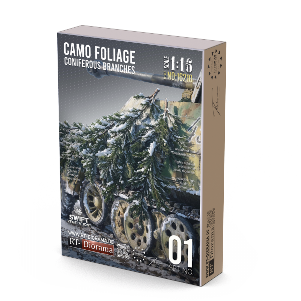 RT-Diorama 16210 Coniferous Branches - Camo Foliage 1/16