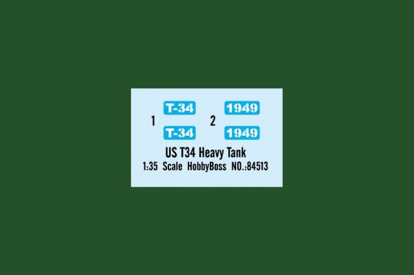 Hobby Boss 84513 US T34 Heavy Tank 1/35