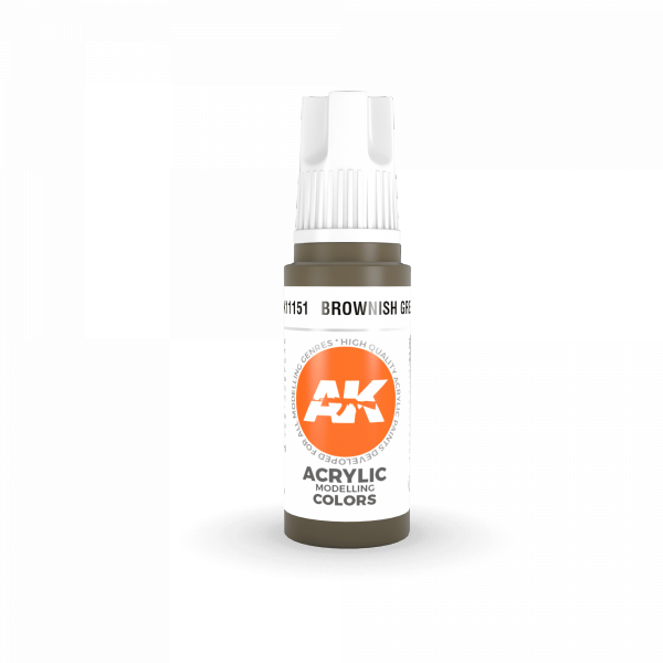 AK Interactive AK11151 BROWNISH GREEN – STANDARD 17ml