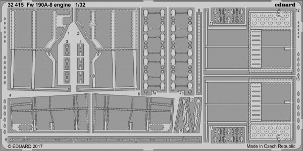 Eduard 32415 Fw 190A-8 engine REVELL 1/32