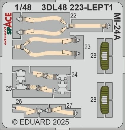 Eduard 3DL48223 Mi-24A SPACE TRUMPETER 1/48