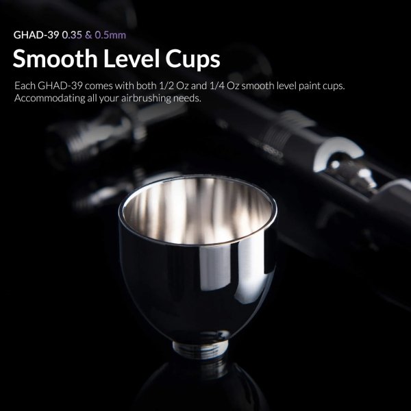 Gaahleri 40133 Advanced Series GHAD-39 Airbrush 0,35 mm &amp; 0,5 mm, 1/4 oz &amp; 1/2 oz