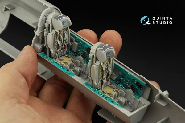 Quinta Studio QD32121 MiG-21UM 3D-Printed &amp; coloured Interior on decal paper (Trumpeter) 1/32