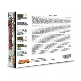 Lifecolor CS07 Acrylic paint set German Aircraft WWII Set 2 6x22ml