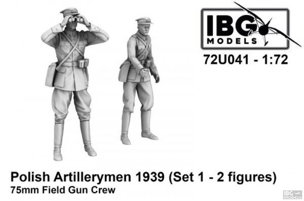 IBG 72U041 Polish Artillerymen - 75mm Field Gun Crew Set 1 (3d printed - 2 figures) 1/72