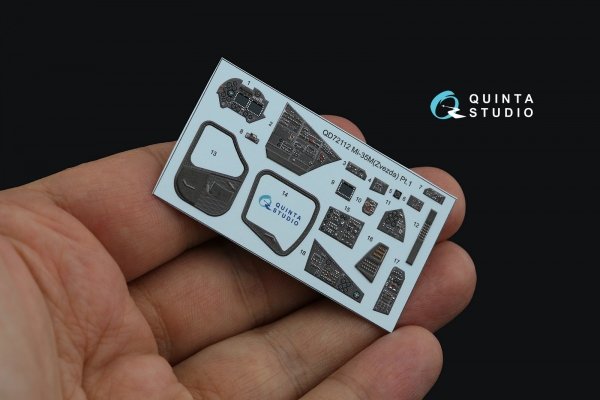 Quinta Studio QD72112 Mi-35M 3D-Printed coloured Interior on decal paper (Zvezda) 1/72