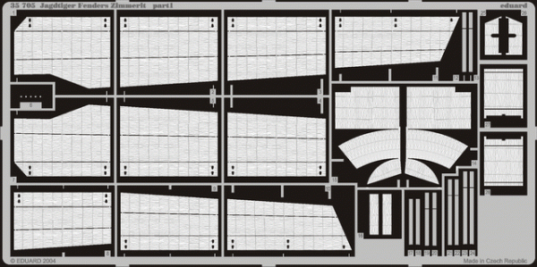 Eduard 35705 Zimmerit Jagdtiger fender 1/35 Dragon