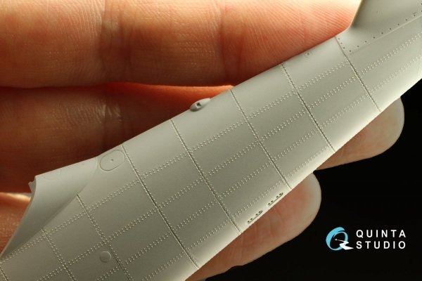 Quinta Studio QRV-026 Double riveting rows (rivet size 0.25 mm, gap 1.0 mm, suits 1/24 scale), White color, total length 5,8 m/19 ft