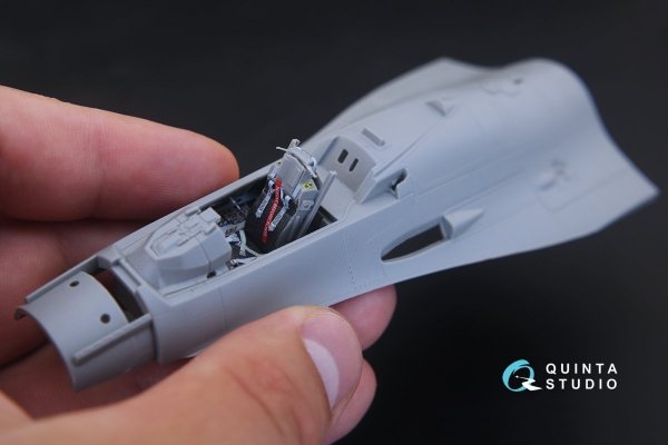 Quinta Studio QD48167 F-16A 3D-Printed &amp; coloured Interior on decal paper (for Kinetic kit) 1/48