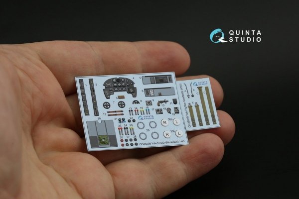 Quinta Studio QD48299 Yak-9T/DD 3D-Printed &amp; coloured Interior on decal paper (Modelsvit) 1/48