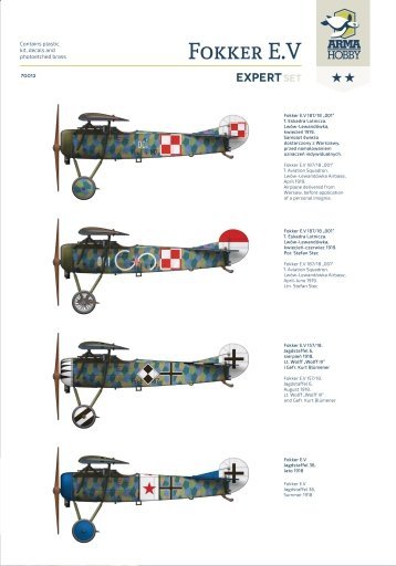 Arma Hobby 70012 Fokker E.V Expert Set 1/72