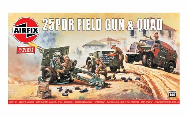 Airfix 01305V 25PDR Field Gun &amp; Quad Vintage Classics 1/76