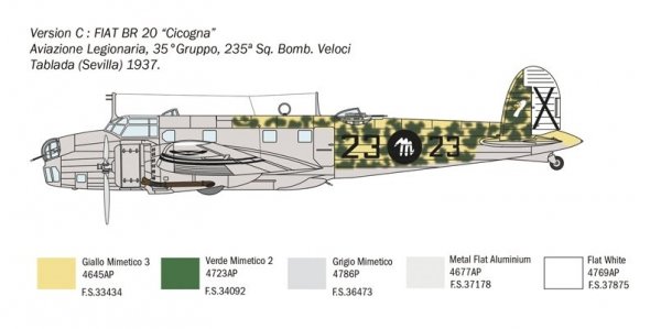 Italeri 1447 Fiat BR.20 Cicogna 1/72