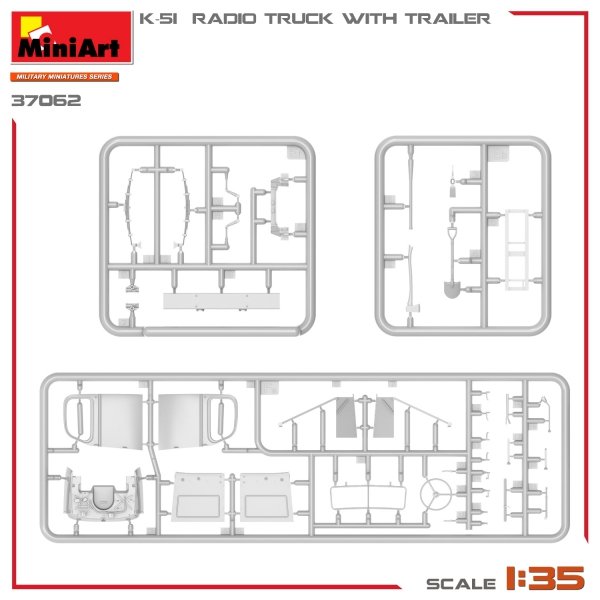 Miniart 37062 K-51 RADIO TRUCK WITH TRAILER 1/35