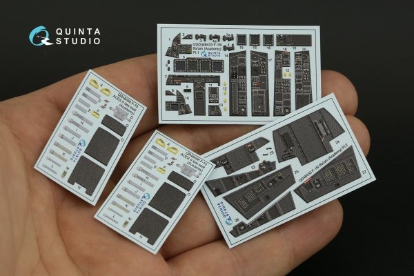 Quinta Studio QD48433 F-15I 3D-Printed coloured Interior on decal paper (Academy) 1/48