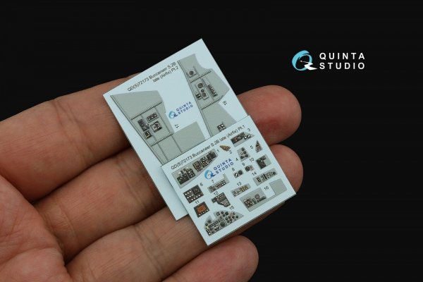 Quinta Studio QDS-72173 Blackburn Buccanneer S.2B Late 3D-Printed &amp; coloured Interior on decal paper (Airfix) (small version) 1/72