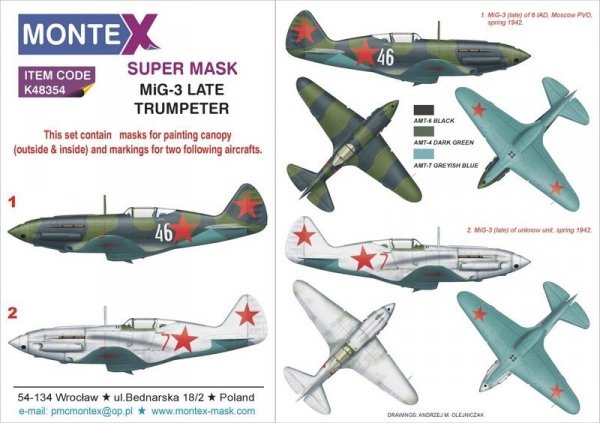 Montex K48354 MiG-3 LATE 1/48