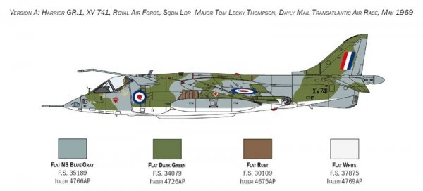 Italeri 1435 HARRIER GR.1 Transatlantic Air Race 50th 1/72