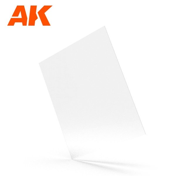 AK Interactive AK6572 0.3, 0.5 &amp; 0.7MM THICKNESS X 245 X 195MM – STYRENE SHEET SET- (3 UNITS)