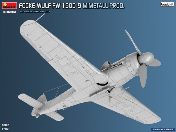 MiniArt 48040 FOCKE-WULF FW 190D-9. MIMETALL PROD. JAGDGESCHWADER 301. BASIC KIT 1/48