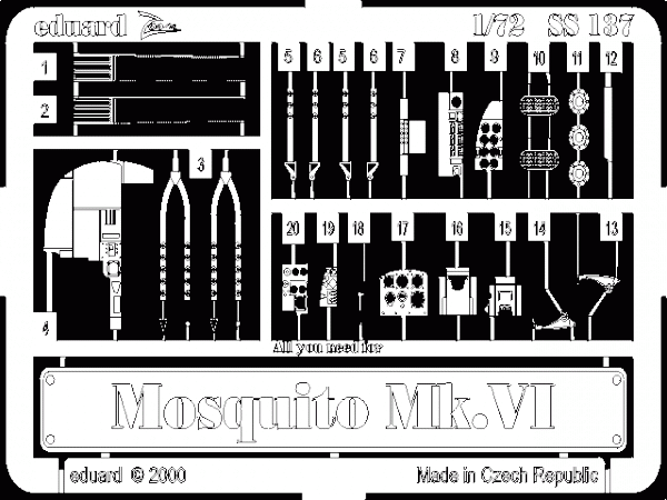 Eduard SS137 Mosquito Mk. VI 1/72 TAMIYA