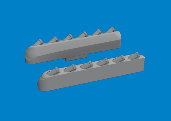 Eduard 672412 P-51 exhaust stacks w/ fairing PRINT TAMIYA 1/72