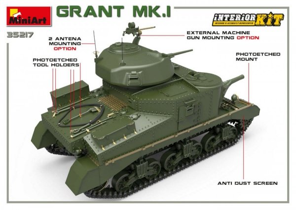 MiniArt 35217 Grant Mk.I w/interior 1/35
