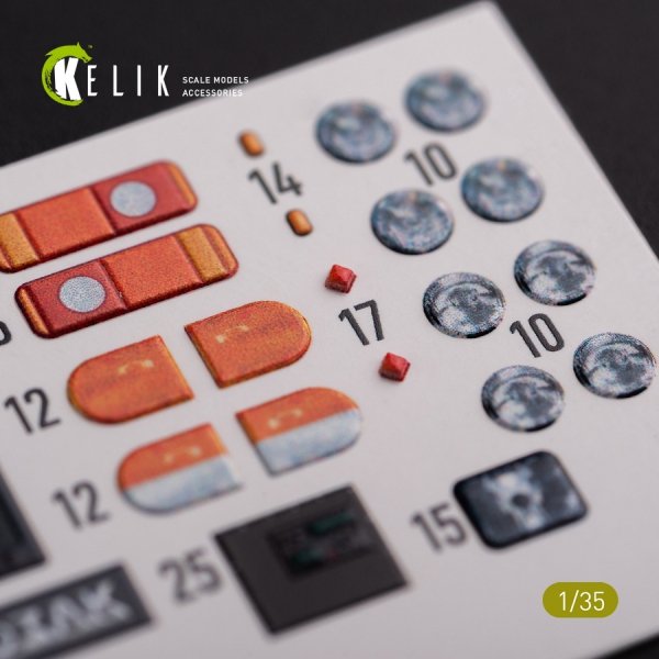 KELIK K35022 Kozak-001 Ukrainian MRAP 3D decals for ICM kit 1/35