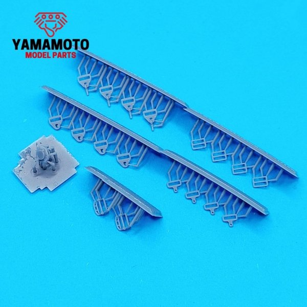 Yamamoto YMPTUN116 Racing Seatbelts 4 Points Set 1 - Black &amp; Red 1/24