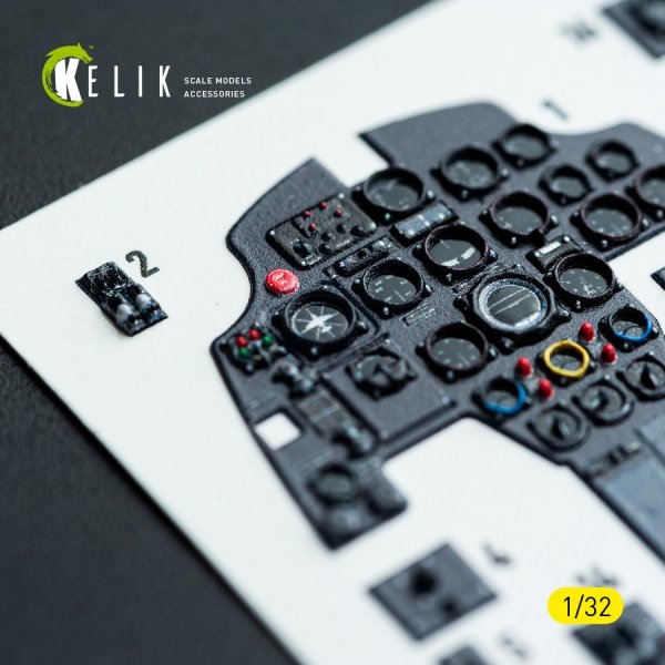 Kelik K32045 Bf-110D - interior 3D decals for Dragon/Hobby 2000 kit 1/32