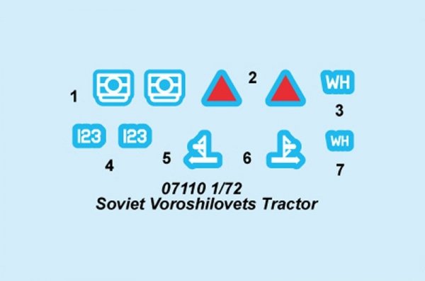 Trumpeter 07110 Soviet Voroshilovets Tractor 1/72