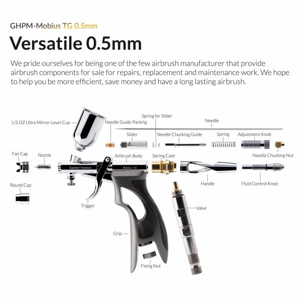 Gaahleri 44070 Premium Series GHPM-Mobius TG 0,5 mm Airbrush