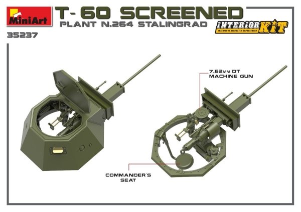 MiniArt 35237 T-60 SCREENED (PLANT NO.264 STALINGRAD) INTERIOR KIT 1/35