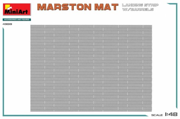 MiniArt 49019 MARSTON MAT LANDING STRIP w/BARRELS 1/48